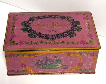 louis sherry purple vintage metal box|Vintage Purple Louis Sherry Metal Chocolate Box in Great .